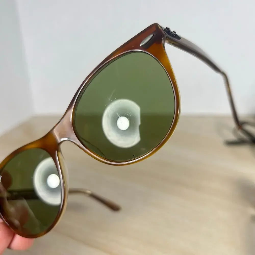 Ray-Ban RB2185 1293/1E Sunglasses Green Tint READ DESC Havana Brown 52-18-145